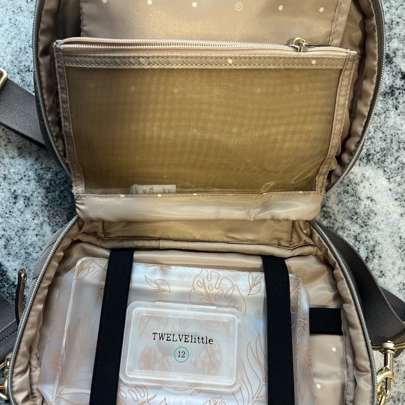 Tory Burch Inspired Quilted Crossbody Bag - Taupe - diaper bag - Picture 5 of 9